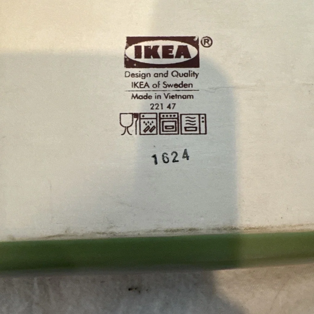IKEA Green Stoneware Baking Dish Casserole 9x6 Microwave Safe #221 47